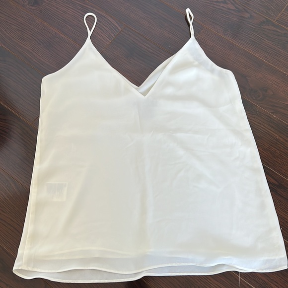 H&M Lined Cream V-Neck Camisole with Spaghetti Straps Sz 0 - Picture 6 of 7
